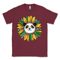 Burgundy panda sunflower Classic Tee - RanaPortraitStore