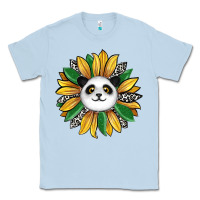 Dusty Blue panda sunflower Classic Tee - RanaPortraitStore