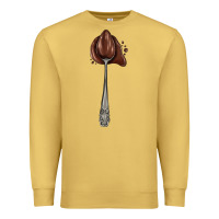 Antique Gold spoon with chocolate Premium Sweatshirt - AdoDesignShop