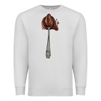 Dove Grey spoon with chocolate Premium Sweatshirt - AdoDesignShop