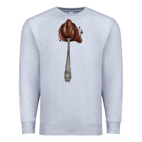 Heather Grey spoon with chocolate Premium Sweatshirt - AdoDesignShop