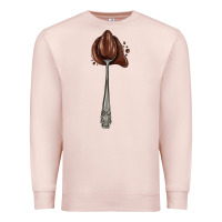 Pale Pink spoon with chocolate Premium Sweatshirt - AdoDesignShop