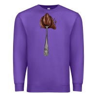 Purple spoon with chocolate Premium Sweatshirt - AdoDesignShop