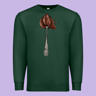 Spoon With Chocolate Premium Sweatshirt Designed By Adodesignshop