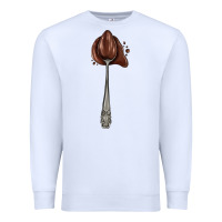 White spoon with chocolate Premium Sweatshirt - AdoDesignShop