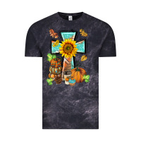 Cloud Black western thankful cross pumpkin Vintage Tee - BarkalooDesign