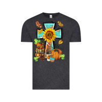 Vintage Black western thankful cross pumpkin Vintage Tee - BarkalooDesign
