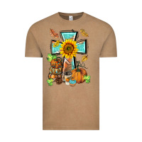 Vintage Coffee western thankful cross pumpkin Vintage Tee - BarkalooDesign