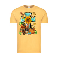 Vintage Mustard western thankful cross pumpkin Vintage Tee - BarkalooDesign