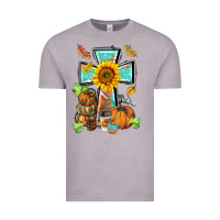 Vintage Zinc western thankful cross pumpkin Vintage Tee - BarkalooDesign