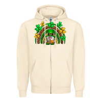 Sandshell St. Patrick's Day gnome rainbow Zipper Hoodie - Neo Western