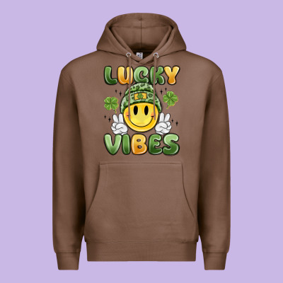 Lucky Vibes Premium Hoodie Designed By Maliassmallbusiness