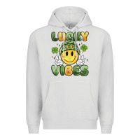 Dove Grey lucky vibes Premium Hoodie - MaliasSmallBusiness