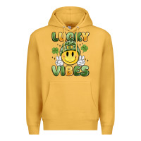Mustard lucky vibes Premium Hoodie - MaliasSmallBusiness