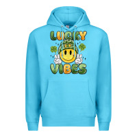 Ocean Blue lucky vibes Premium Hoodie - MaliasSmallBusiness