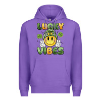Purple lucky vibes Premium Hoodie - MaliasSmallBusiness