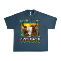 Midnight Navy simmer down cowboy Urban Heavy Tee - texasbilliewilder
