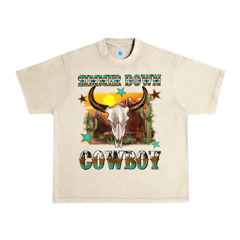 Simmer Down Cowboy Urban Heavy Tee by texasbilliewilder | Teevron