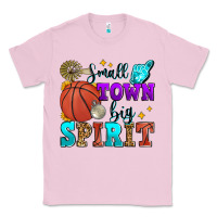 Bubblegum Pink small town big spirit basketball Classic Tee - Zillion Design Studio
