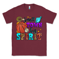 Burgundy small town big spirit basketball Classic Tee - Zillion Design Studio