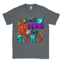Charcoal Heather small town big spirit basketball Classic Tee - Zillion Design Studio