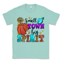 Seafoam small town big spirit basketball Classic Tee - Zillion Design Studio
