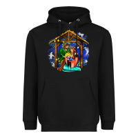 Black jesus and mary with god Heavyweight Hoodie - AdoDesignShop