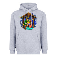 Heather Grey jesus and mary with god Heavyweight Hoodie - AdoDesignShop