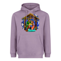 Lavender jesus and mary with god Heavyweight Hoodie - AdoDesignShop