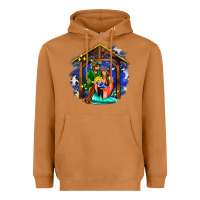 Meerkat jesus and mary with god Heavyweight Hoodie - AdoDesignShop