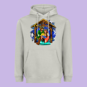 Jesus And Mary With God Heavyweight Hoodie Designed By Adodesignshop