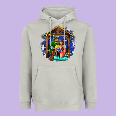 Jesus And Mary With God Heavyweight Hoodie Designed By Adodesignshop