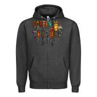 Charcoal Heather coffee gives me teacher Zipper Hoodie - CowhideDigitalArt
