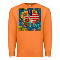 Carrot 4th of july texas map with cow seamless pattern Premium Sweatshirt - BundleAndBundleShop