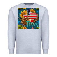 Heather Grey 4th of july texas map with cow seamless pattern Premium Sweatshirt - BundleAndBundleShop