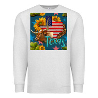 Oatmeal Heather 4th of july texas map with cow seamless pattern Premium Sweatshirt - BundleAndBundleShop