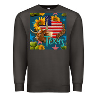 Smoke 4th of july texas map with cow seamless pattern Premium Sweatshirt - BundleAndBundleShop