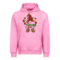 Fuchsia Pink the teacher gnome christmas Urban Hoodie - MaliasSmallBusiness