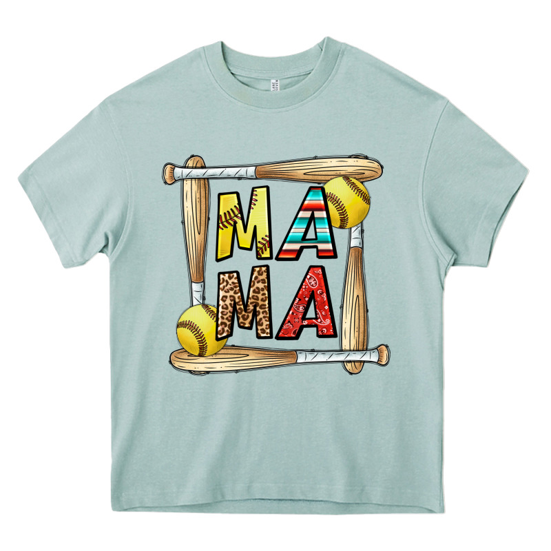 Softball Mama Heavy Core Tee by CowhideDigitalArt | Teevron