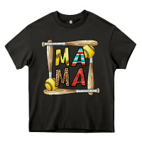 Asphalt softball mama Heavy Core Tee - CowhideDigitalArt
