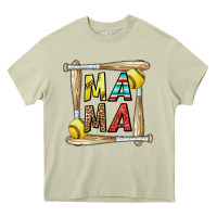 Mossy softball mama Heavy Core Tee - CowhideDigitalArt