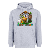 Heather Grey holy nıght cows and sunflowers Heavyweight Hoodie - AdoDesignShop