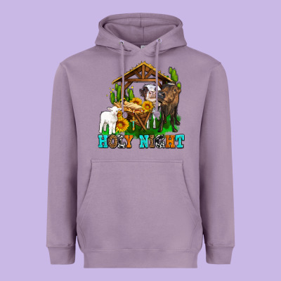 Holy Nıght Cows And Sunflowers Heavyweight Hoodie Designed By Adodesignshop