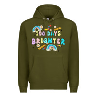 Army Green 100 days brighter Premium Hoodie - MaliasSmallBusiness