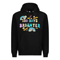 Black 100 days brighter Premium Hoodie - MaliasSmallBusiness