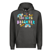 Charcoal Heather 100 days brighter Premium Hoodie - MaliasSmallBusiness