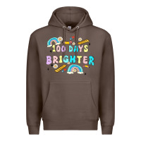 Coffee 100 days brighter Premium Hoodie - MaliasSmallBusiness