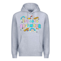 Heather Grey 100 days brighter Premium Hoodie - MaliasSmallBusiness