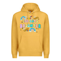 Mustard 100 days brighter Premium Hoodie - MaliasSmallBusiness