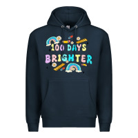 Navy 100 days brighter Premium Hoodie - MaliasSmallBusiness